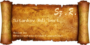 Sztankov Róbert névjegykártya